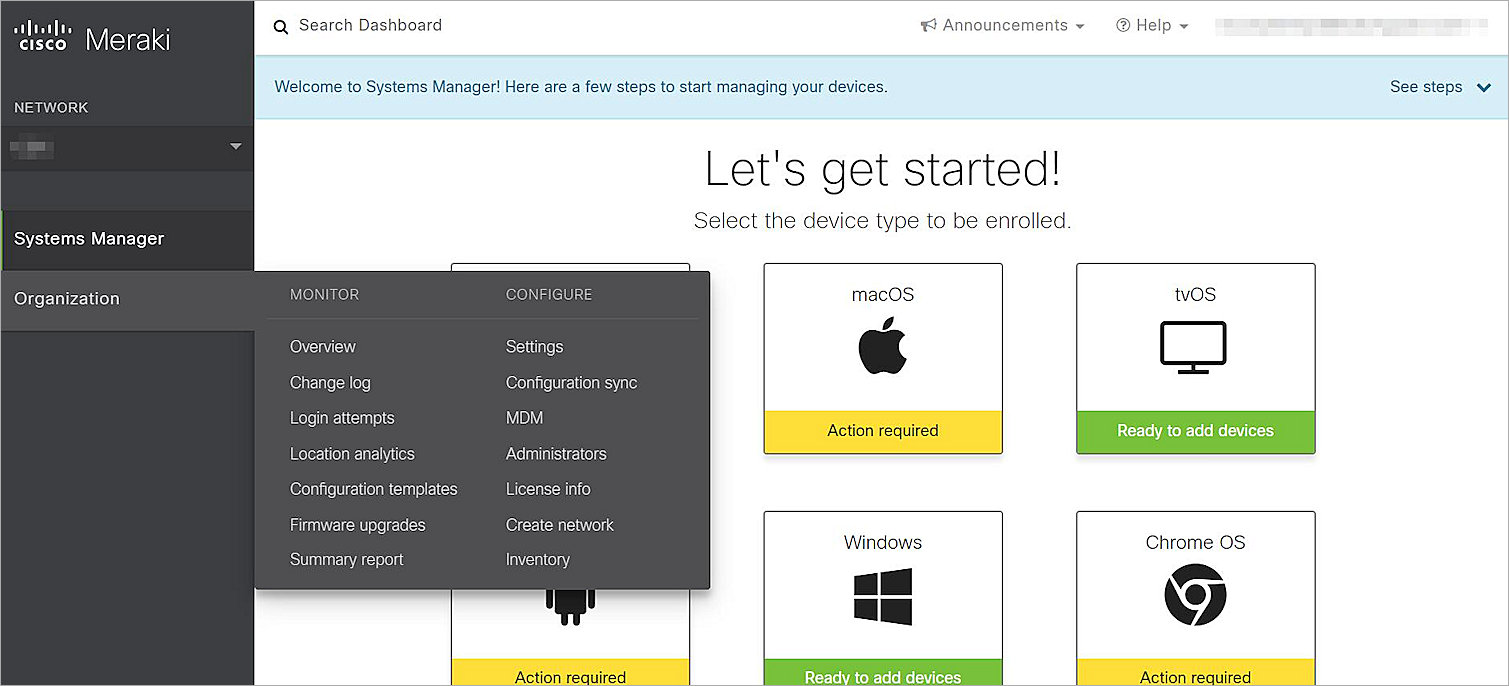 Organization settings
